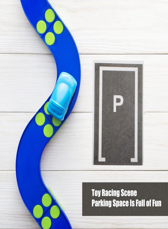 Alasum 10Pcs Toy Racing Car Parking Space Stickers Peel and Stick Removable Road Tape Wall Decals for Kids Nursery Bedroom Playroom Decor - Image 5